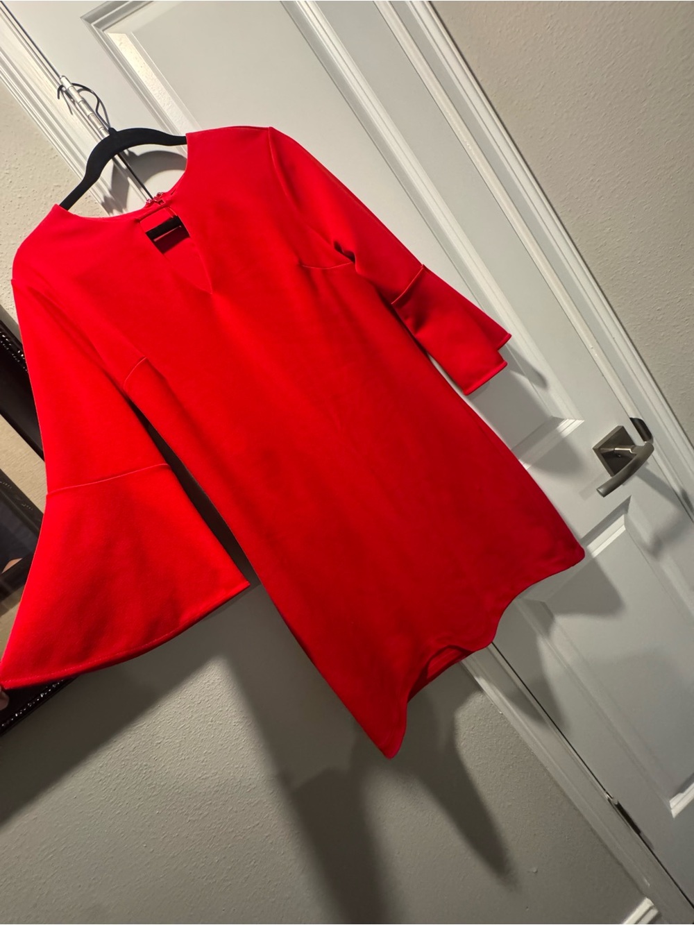 Express Red Bell-Sleeve Shift Dress - Women